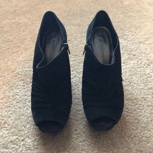 BCBG open toe bootie.